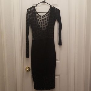 Black sheer sexy dress